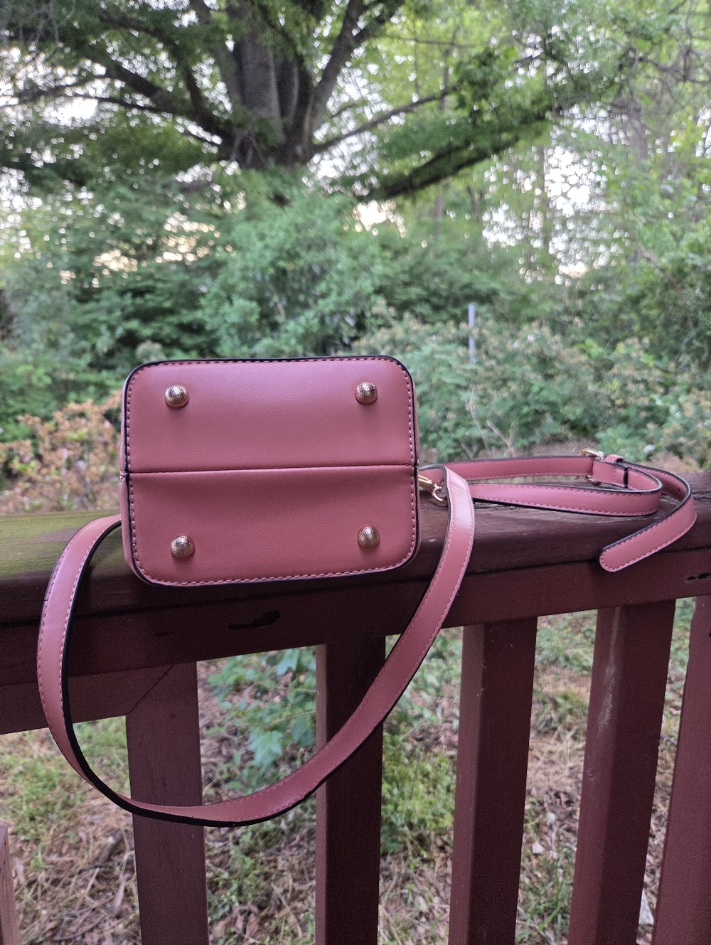 ✨Leatherette Pink Structured Top-Handle Crossbody Fashion Bag - Picture 3 of 8